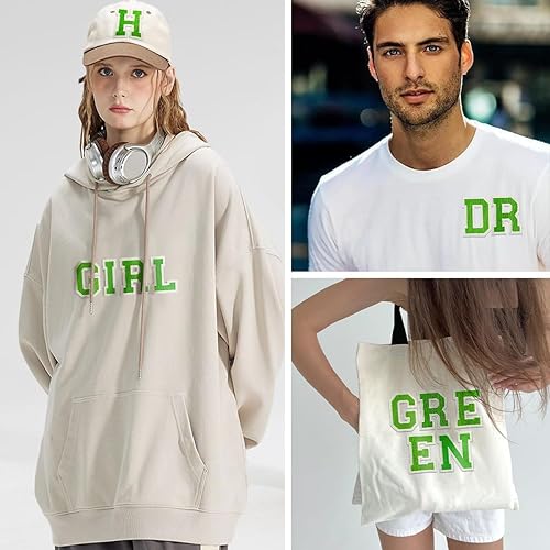 Miniatura 9 de 3 parches de letras termo-adhesivas de 3.14 pulgadas, parche de letras bordadas completo, letras del alfabeto de hierro A-Z, parches para coser para