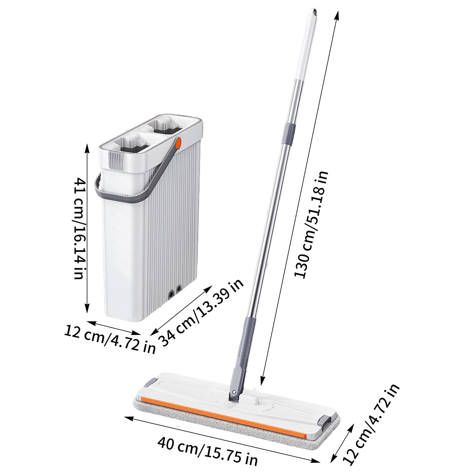 Juego de Fregona y Cubo Utensilio De Limpieza Doméstico Húmedo Y Seco Con 4 | Limpiador De Suelos Y Balde Para Mármol, Cocina, Baño, Salón, Ventana, Dormitorio Y Apartamento