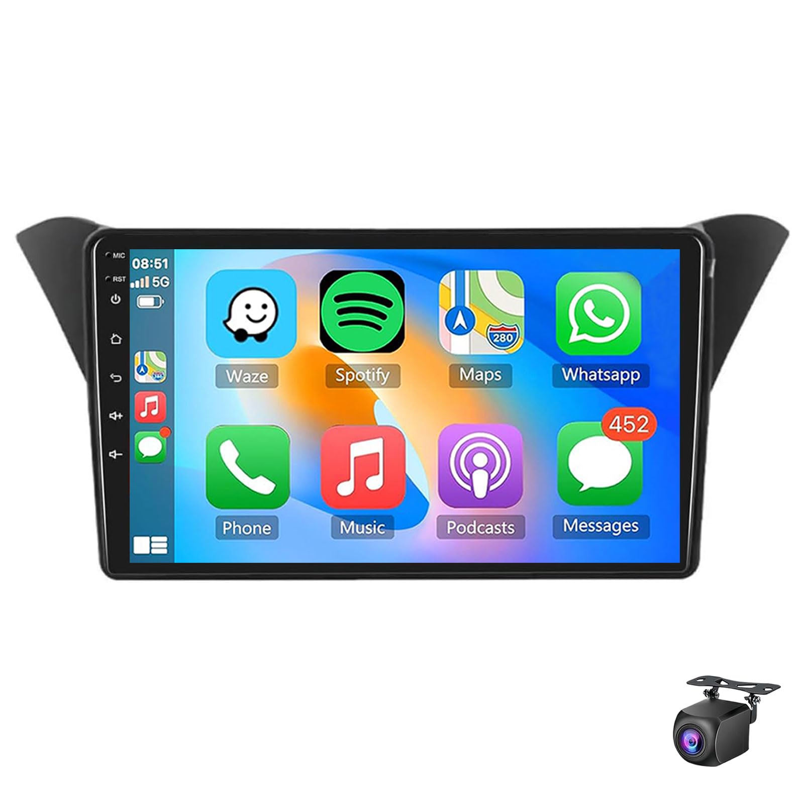 9 Inch Android 15 Car Radio Stereo For Hyun-dai Rohens Coupe 2009-2012 With Wireless CarPlay Android Auto IPS TouchScreen Mirror Link EQ GPS WiFi SWC Bluetooth FM RDS AHD Backup Came(Size:4Core 2+32G)