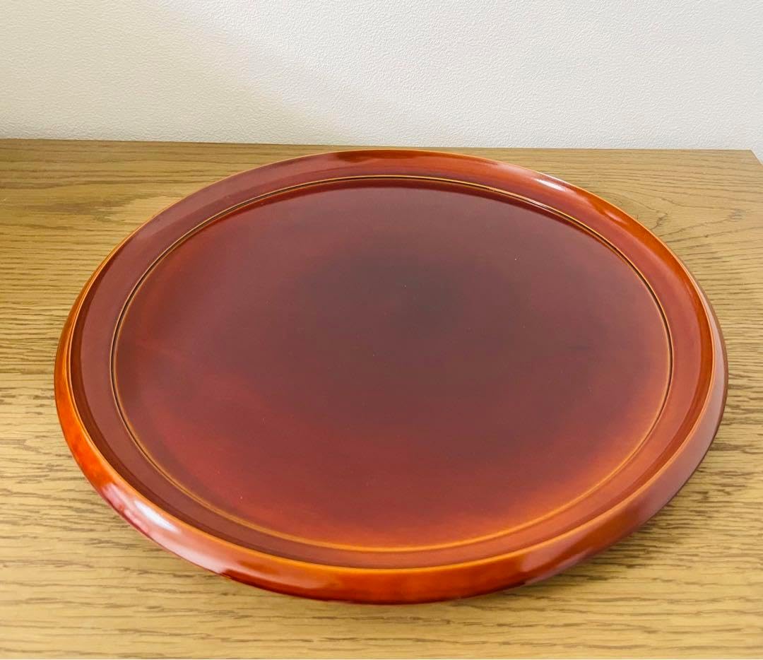 工芸品 輪島塗のお盆です貴重品！】輪島塗 稲忠丸盆輪島塗お盆蒔絵