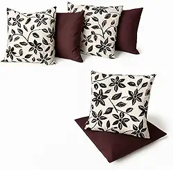 KIT C 6 ALMOFADAS CHEIAS COM ENCHIMENTO PARA SALA QUARTO OU SOFÁ ALMOFADAS DECORATIVAS(JAC COR 01cTABACO)