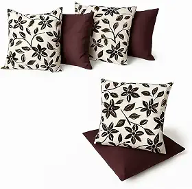 KIT C 6 ALMOFADAS CHEIAS COM ENCHIMENTO PARA SALA QUARTO OU SOFÁ ALMOFADAS DECORATIVAS(JAC COR 01cTABACO)
