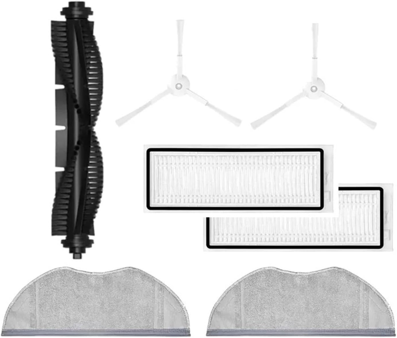 AgaShi HEPA Filter，Roll Main Brush，Side Brush，Mop Cloth，Rag，Robotic Vacuum Cleaner Spare Parts Accessories，Compatible for 360 S6 Pro S9 X90 X95 (Color : As Shown)