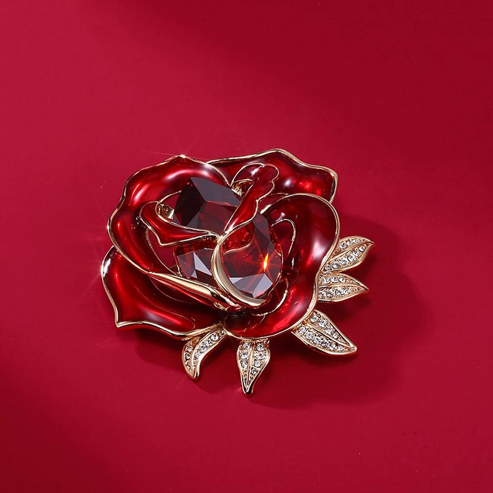 Broszka Pin dla Kobiet Mężczyzn Unikalna Róża Broszka Elegancka Damska Korsarz Akcesoria Klapa Szalik Ubrania Korsarz Panie Urodziny Ślub Bal Walentynkowy Dekoracyjny Ślub Urodziny