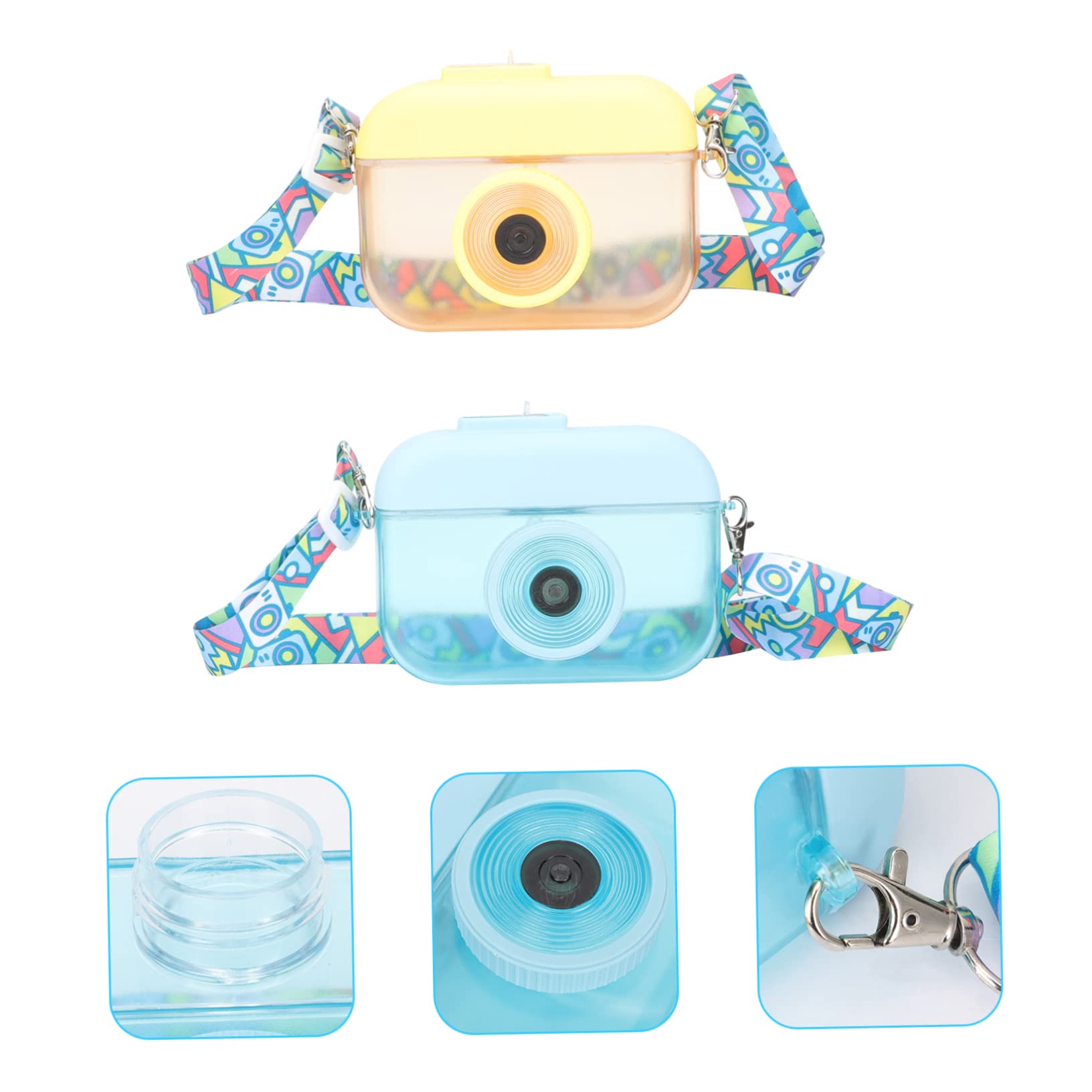 DECHOUS Bouteille d'eau Glacée D'appareil Photo 400ml, Légère avec Bouchon Étanche, Lot de 2, pour Activités en Plein Air et Usage Quotidien
