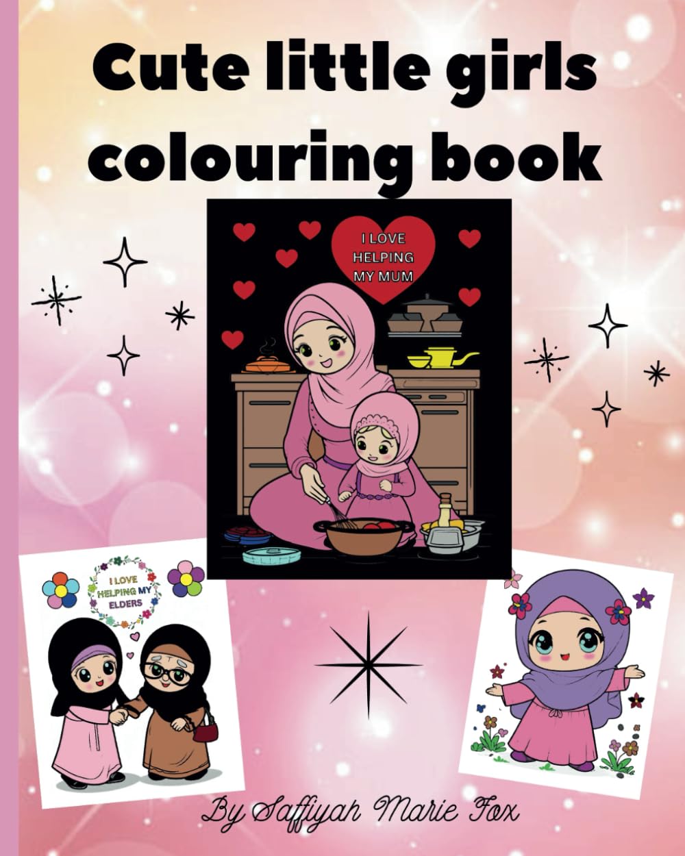 Cute little girls colouring book: A cute colouring book for young girls ages 4-14