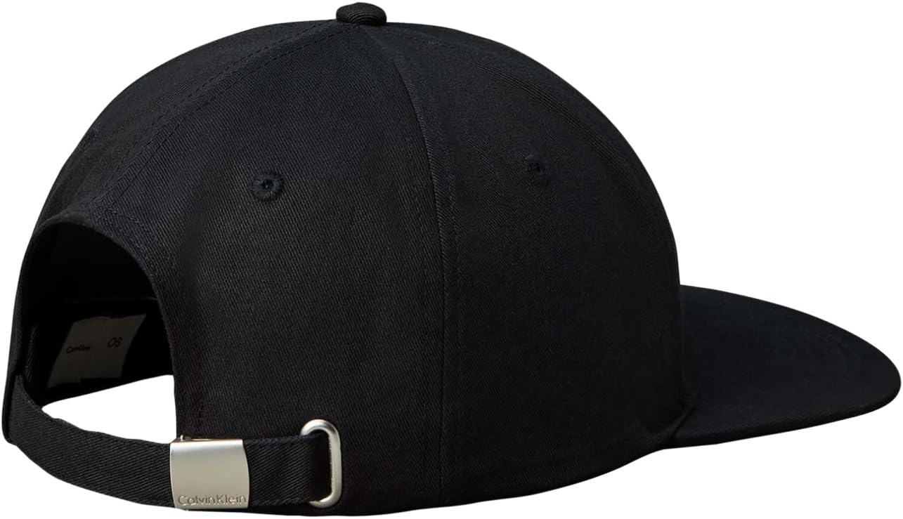 Calvin Klein Men Monologo - Gorra Moderna de ala Plana LV04D5132G, Color Negro (Negro), Talla única