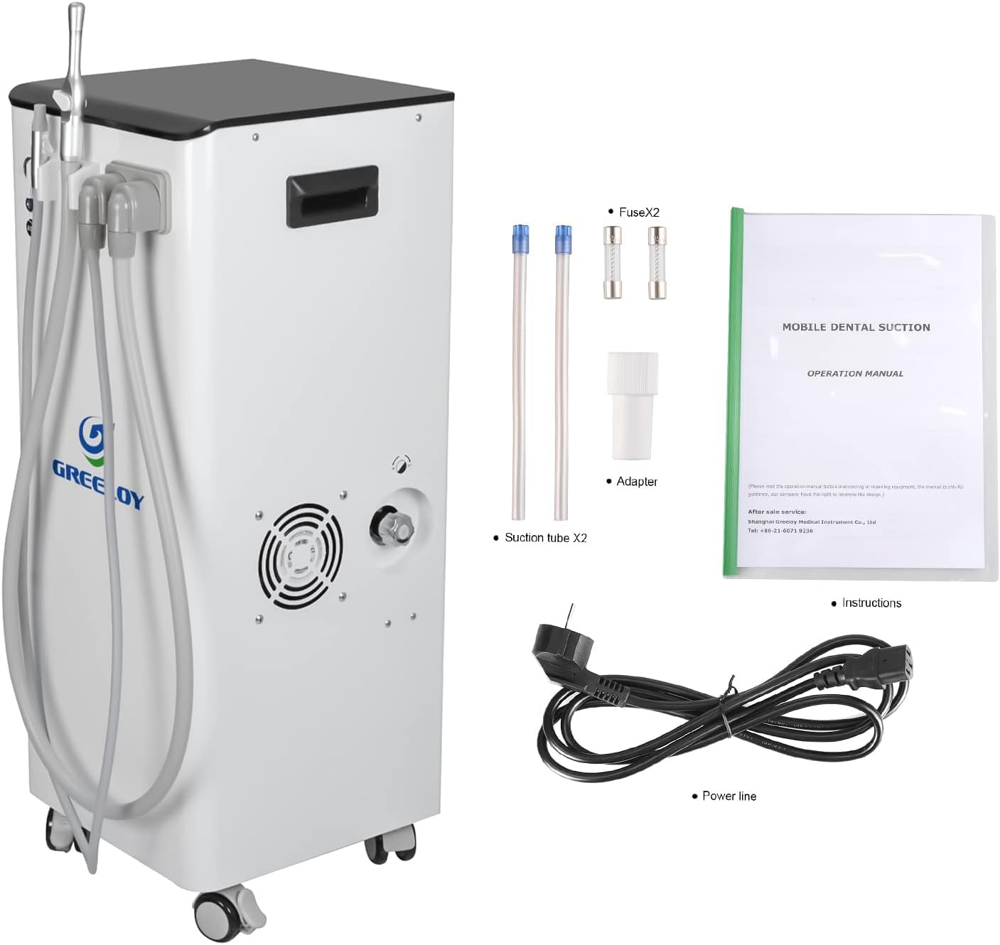 BoNew Oral Mobile Speichelsaugsystem Unterdruckpumpe Sauggerät