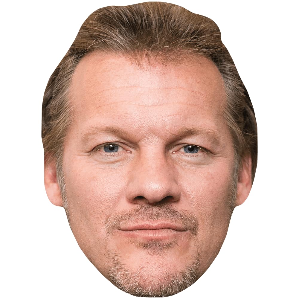 Celebrity Cutouts Lifelike Chris Jericho (Beard) Celebrity Mask, Flat Card Face, Fancy Dress Mask