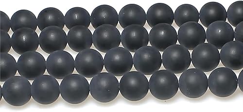 Miniatura 164 de MJDCB Natural Multicolor Volcanic Lava Stone Round Loose Stone Beads DIY for Jewelry Bracelet Making 15" (6mm, White)