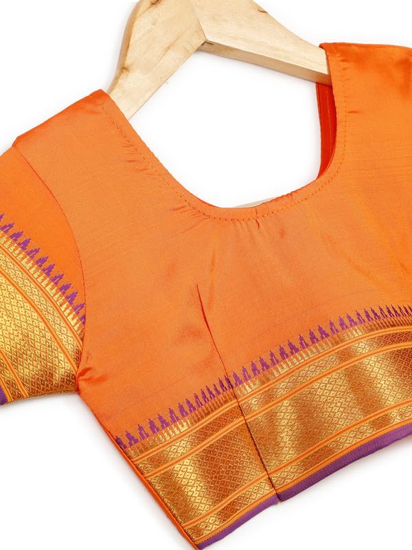 Image of LITTLE GINNIE Ready To Wear Ethnic Saree for Girls - Multicolor Ages 2-8 Years