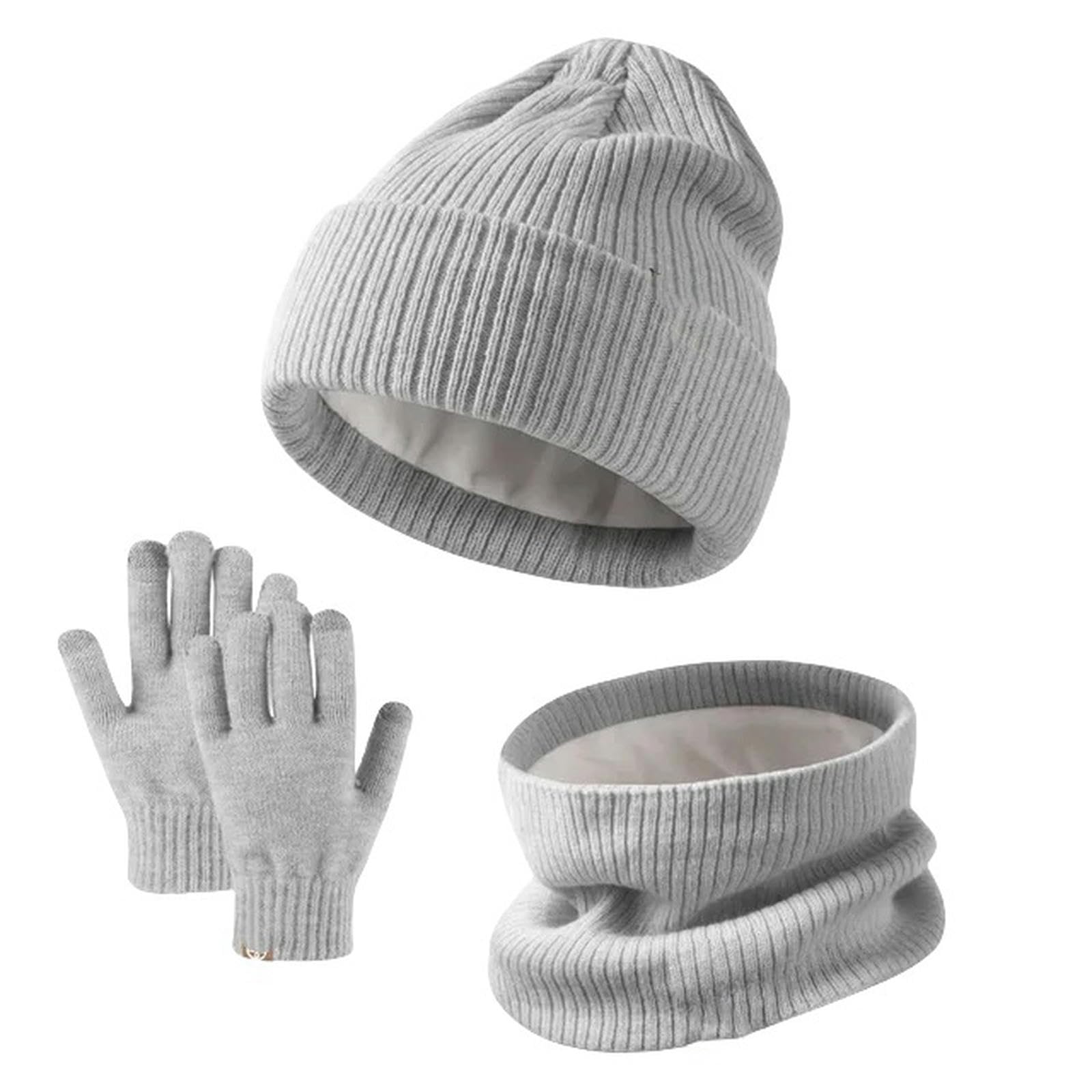 Zonto Wintermütze Schal Handschuh-Sets 3-In-1-Winter-Kinderhut Und Schal-Set Für Mädchen Und Jungen Warme Schal-Set Im Freien Im Freien Warme Kinder-Kinder-Set