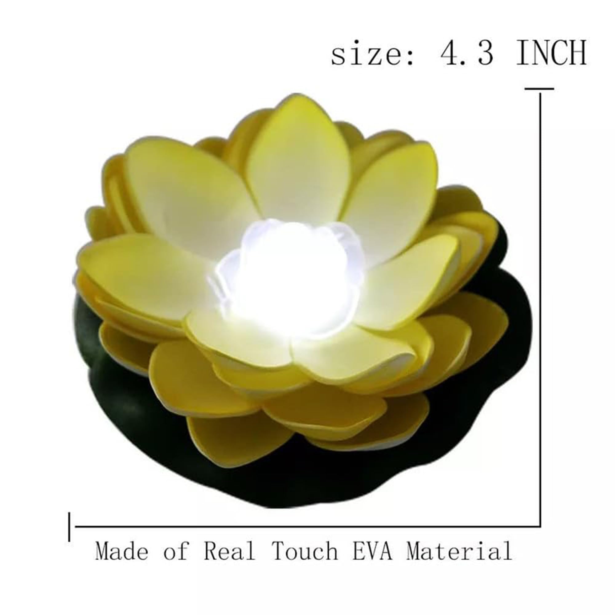 BIRMON Floating Candle Night Lighting Bath Wedding Lamp | Waterproof Lotus Romantic Beautiful Water Sensor Diya LED Candles for Home Decoration | Diwali Gift I Flower Water Light Diya (Pack of 6) - Image 2 thumbnail