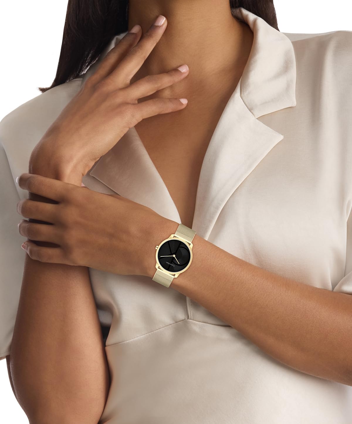 Calvin Klein Women's CK Iconic - 35mm 2H Quartz Watch - Stainless Steel Mesh Bracelet - Water Resistance 30 Meters – Premium Fashion Timepiece for Everyday Style - Gift for Her - Image 4