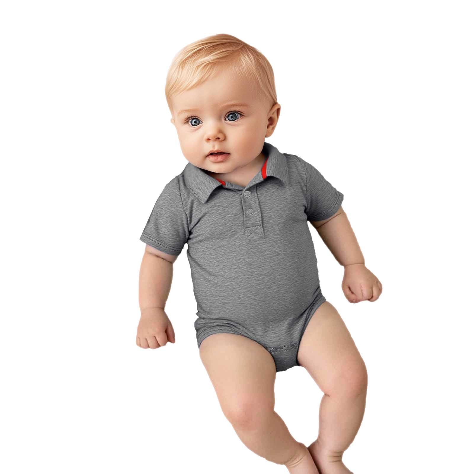 Generisch Pelele de manga corta para niños como elegante -Camisas Ropa de bebé Ropa de bebé de algodón suave para recién nacidos