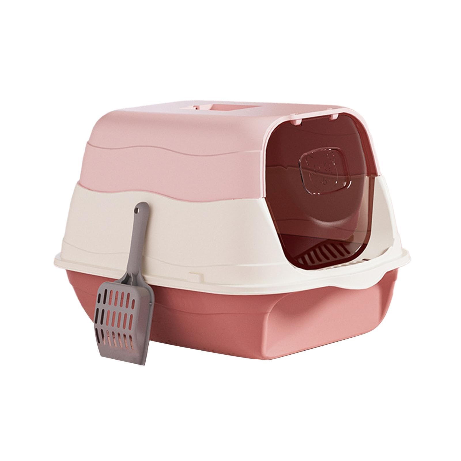 Caja de Arena con Tapa con Capucha, Orinal para, Caja de Arena Cerrada, Arenero Extraíble, Caja de Arena Reutilizable para Mascotas con