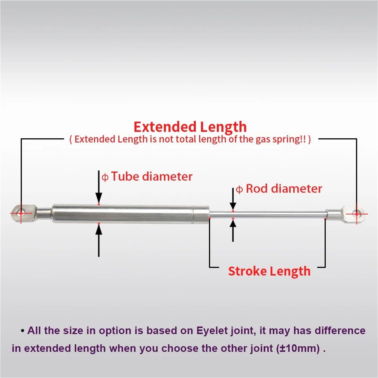 suspensión neumática trasera amortiguadores 1 Pieza De Resorte De Gas, Amortiguador Universal, Barra De Soporte De Elevación Hidráulica Para Cama De RV, Coche, Máquina, Muebles(600 mm,200 N)