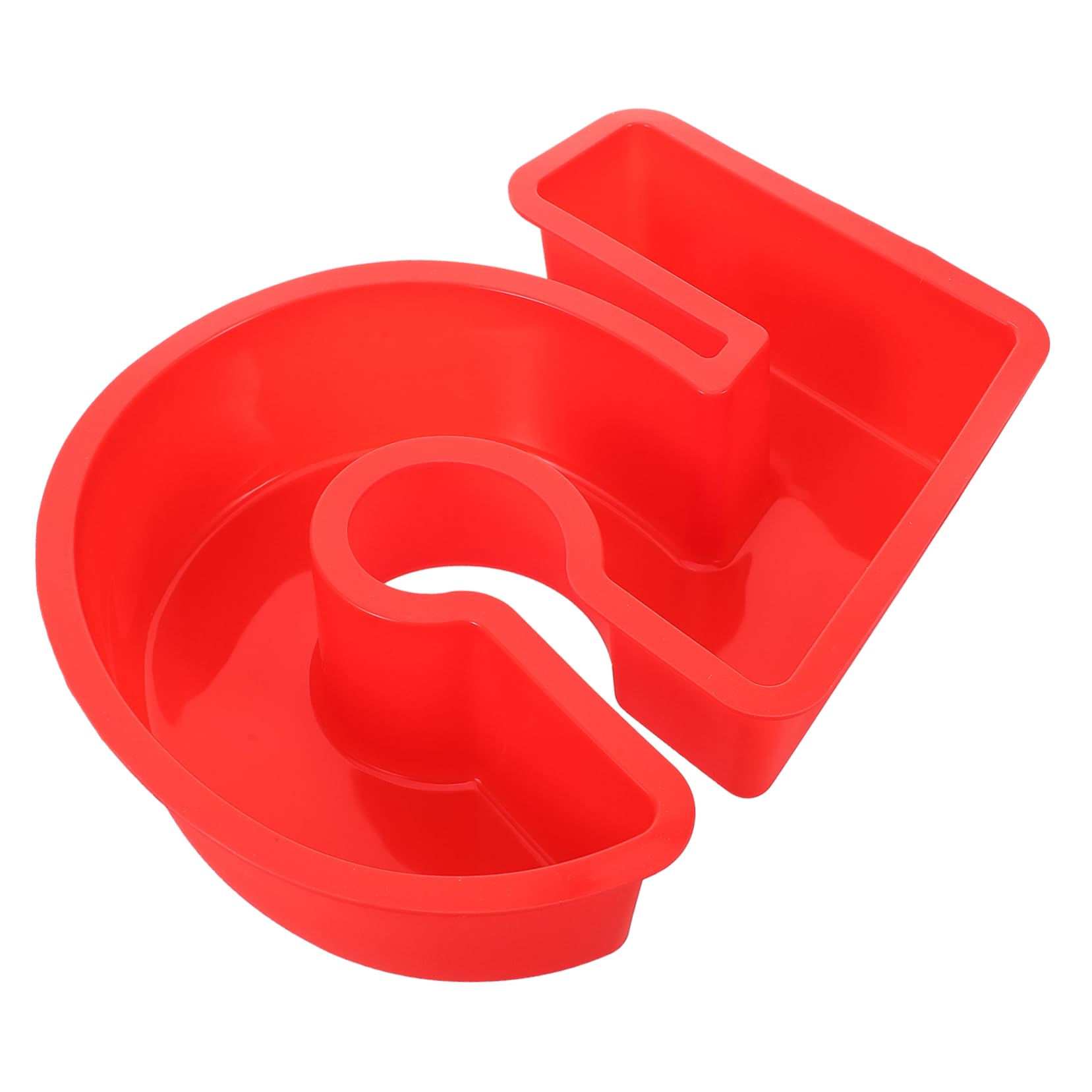 TOPBATHY 5 Piezas Molde De Torta Molde Para Hornear Herramienta Para Hornear Molde Para Pastel Doméstico Molde Para Pastel De Números Repostería Casera Baking Accessory Gel De Sílice Rojo