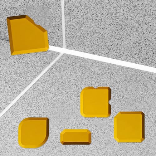 Silikon Abzieher, Fugenglätter Set, 5 Stück Silikon Caulking Werkzeug, Silikonentferner Werkzeug, Silikonfugen Abzieher, Fugenwerkzeug für Dichtstoff- und Leimabzieher I Silikonabzieher (Gelb)