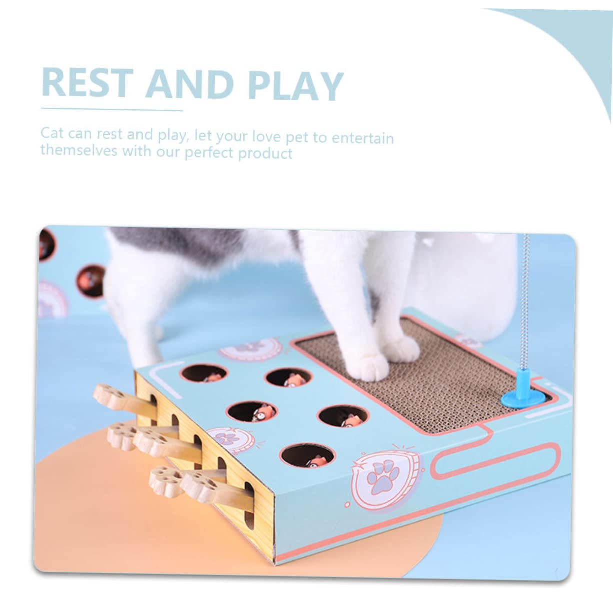 Katzenkratzspielzeug Mit Katzenfang-Maulwurf Fein Verarbeitet Aus Hochwertigem Material Robust Und Fördert Die Interaktion Und Bewegung Für Kätzchen