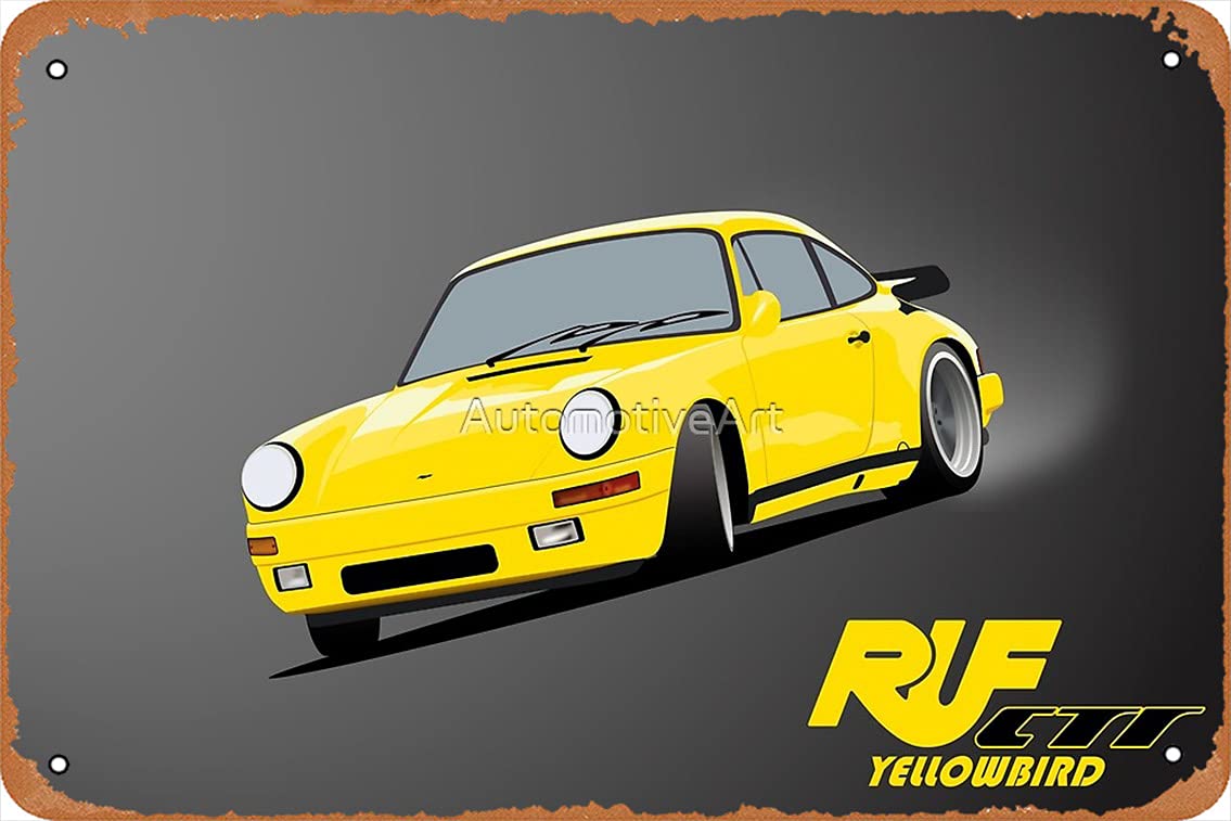muecddoa RUF CTR Yellowbird Poster Metal Tin Sign 8" x 12" Vintage Retro Man Cave Wall Decor