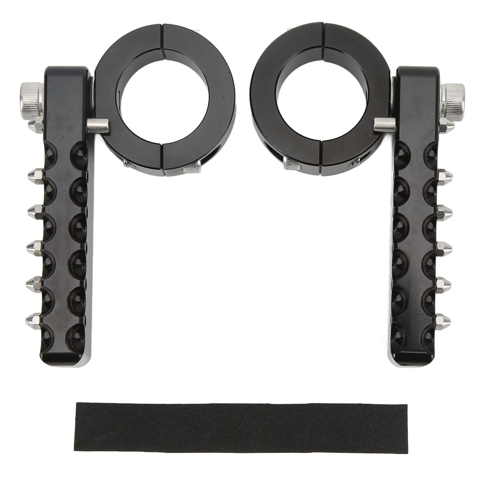KUIDAMOS Regulowane Aluminiowe Podnóżki CNC z Zębami ze Stali Nierdzewnej Zapewniające Komfort Jazdy Motocyklem dla Zderzaka 32 Mm, 2 Sztuki Idealny Prezent dla Entuzjastów Motocykli