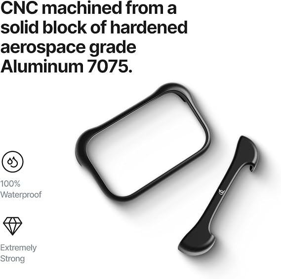 Arc Pulse iPhone 17 Pro Max Case (2025) Minimalist Protection with Aviation Grade Aluminum & Elastomer Inserts Shock Absorbing 6.9 Inch