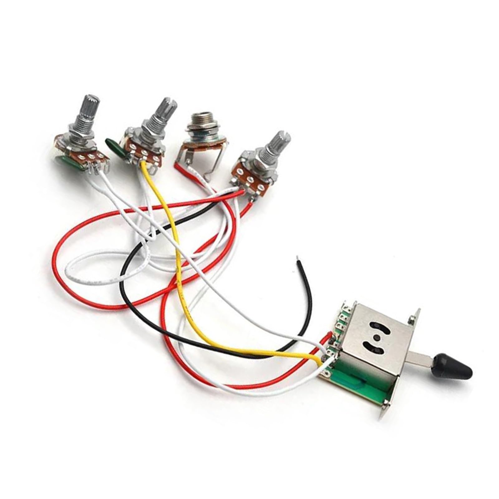 Arnés De Guitarra Precableado Con Potenciómetros De 500k Adecuado Para Reemplazo De Piezas De Instrumentos | Arnés de guitarra(15 PC)
