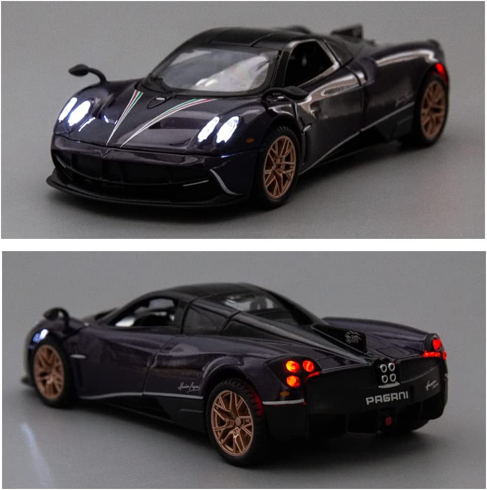Image of WireScorts 1:24 Scale Die-Cast Pagani Huayra Large with 4 Openable Doors Pull Back Action, Working Lights, Movable Front Wheels & Working Horn - Multi Color