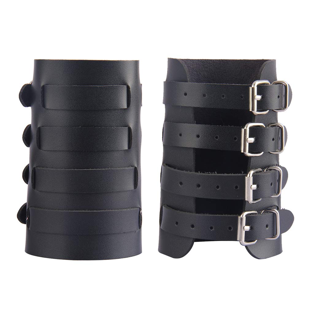 JeilwiyLeather Gauntlet Wristband Medieval Bracers Viking Wrist Guard Knight LARP Viking Arm Bracers Renaissance Costume