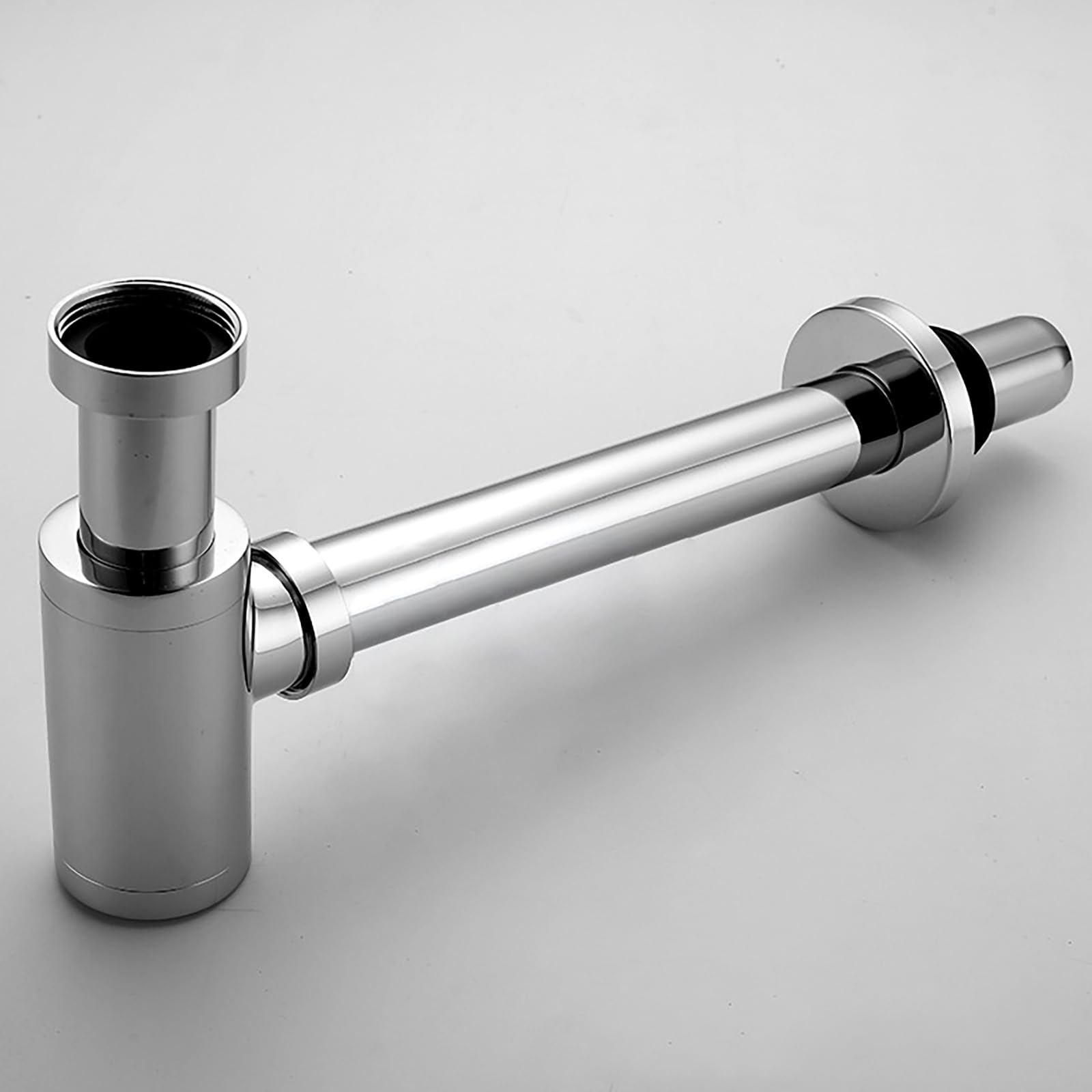 Sifone Lavabo Bagno con Apertura per La Pulizia,Kit Scarico Lavandino Bagno,Anti-Odore & Insetti,Tubo di Prolunga,Altezza Regolabile Sifone Lavandino,Facile da Installare