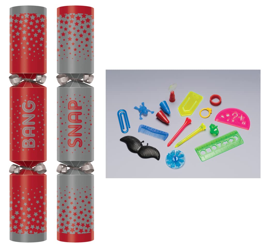 SwantexSnap Bang 11" Red & Silver Christmas Crackers Per 100 New Year Party Bulk Xmas