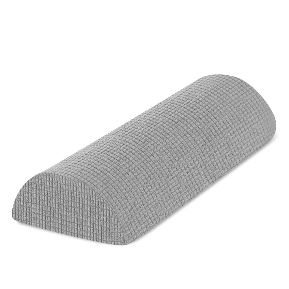 DUJUIKE Cuscino a Mezzaluna Con Cinghie, Cuscino Per Gambe,Cuscino lombare e ginocchia, Gambe e Schiena Per Alleviare Il Dolore, La Federa è Lavabile in Lavatrice, 60 X 25 X 10 cm (Grigio Chiaro)