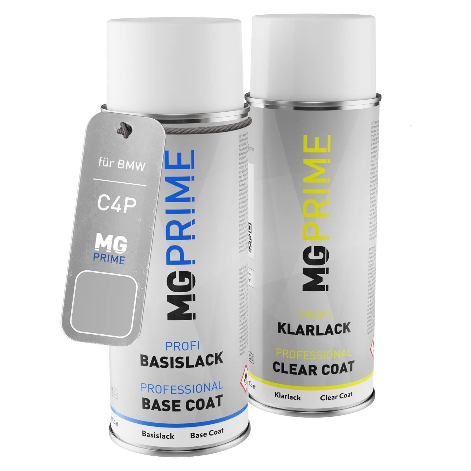 MG PRIME Car paint Spray can set for BMW C4P Brooklyn Grau Metallic/Brooklyn Grey Metallic Base coat clear coat spray can 400ml