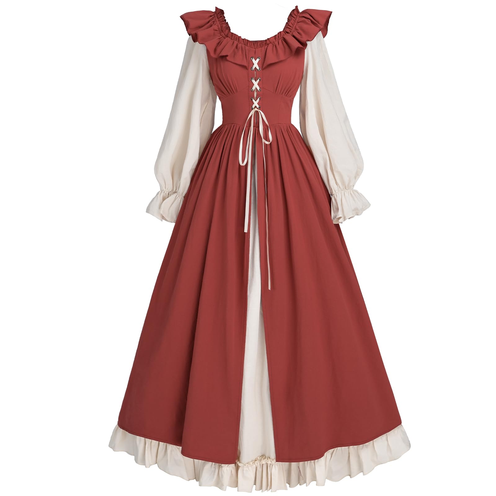 CR ROLECOS Womens Medieval Dress Renaissance Dress Party Dresses Victorian Costume For Women Halloween Costume