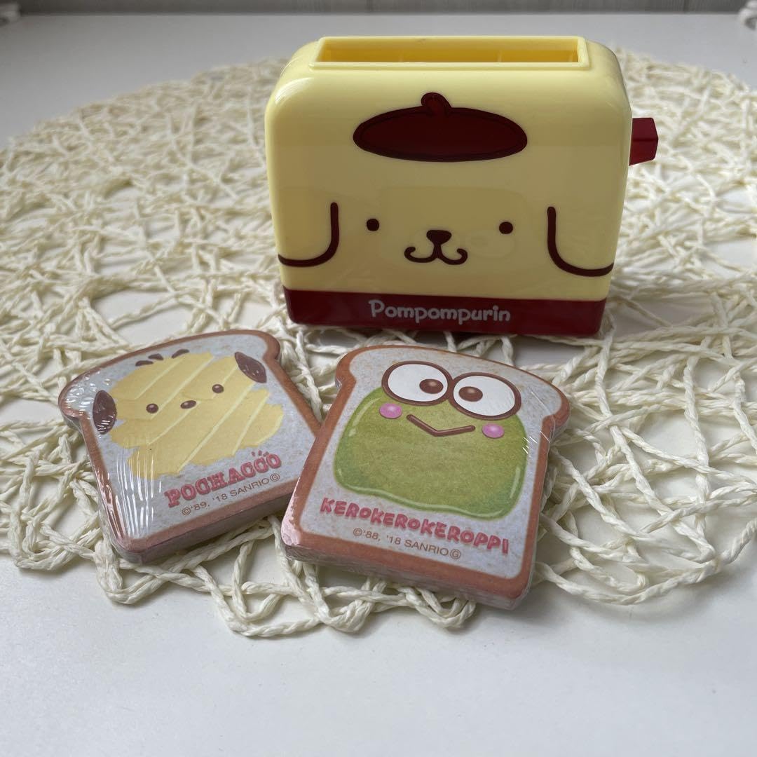 ポムポムプリンデザインのトースター型のケースに食パンメモ帳、6点 ポムポムプリン - ポムポムプリントースターメモ✨の通販 by La