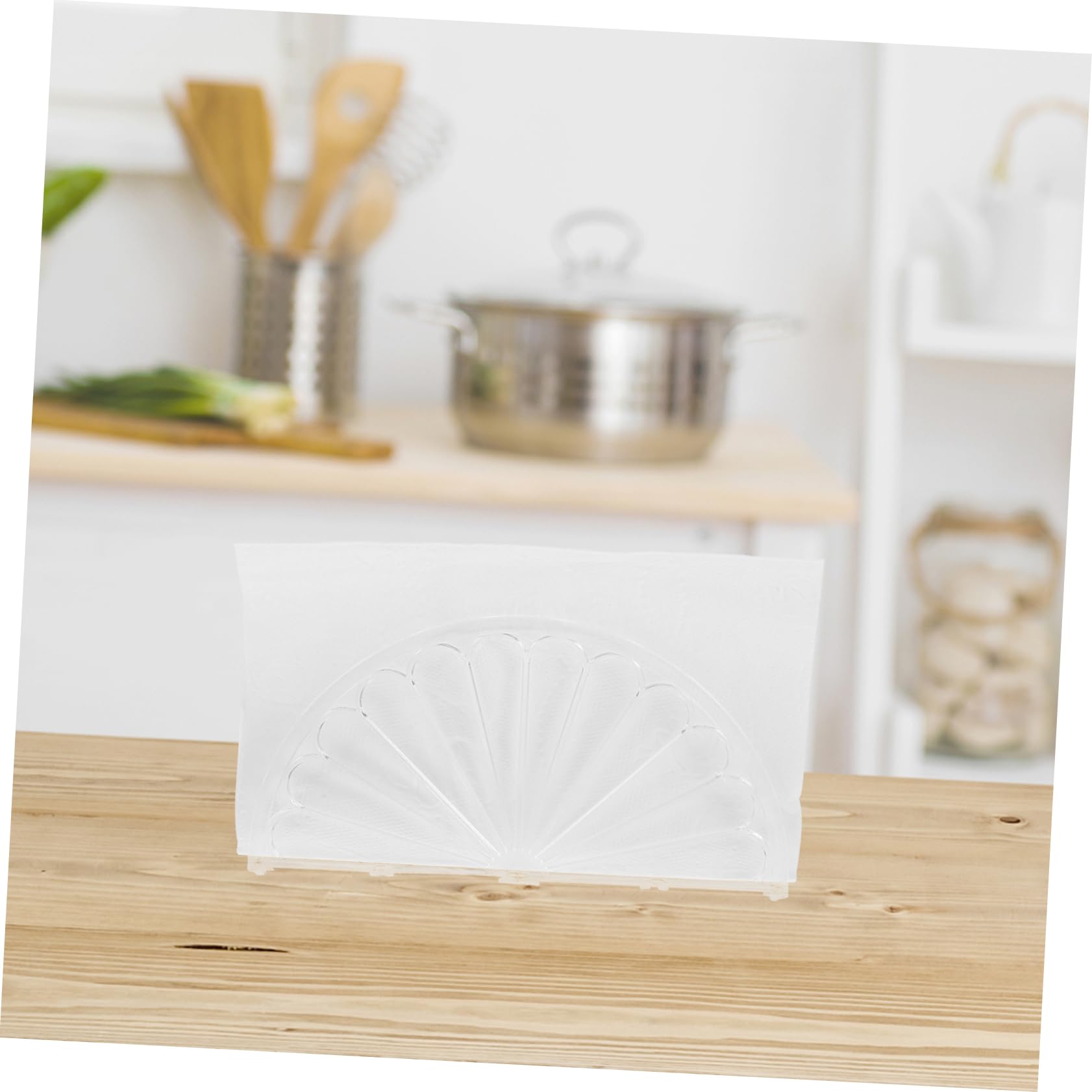LABRIMP Servilletero Decorativo Semicircular para Mesa de Cocina y Comedor, Diseño Creativo en Ps Superficie Suave, Paquete de 6 Unidades Versátiles y Funcionales