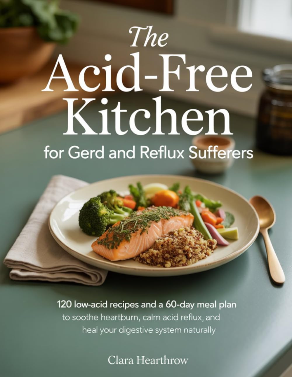 The Acid-Free Kitchen for GERD and Reflux Sufferers: 120 Low-Acid Recipes and a 60-Day Meal Plan to Soothe Heartburn, Calm Acid Reflux, and Heal Your Digestive System Naturally