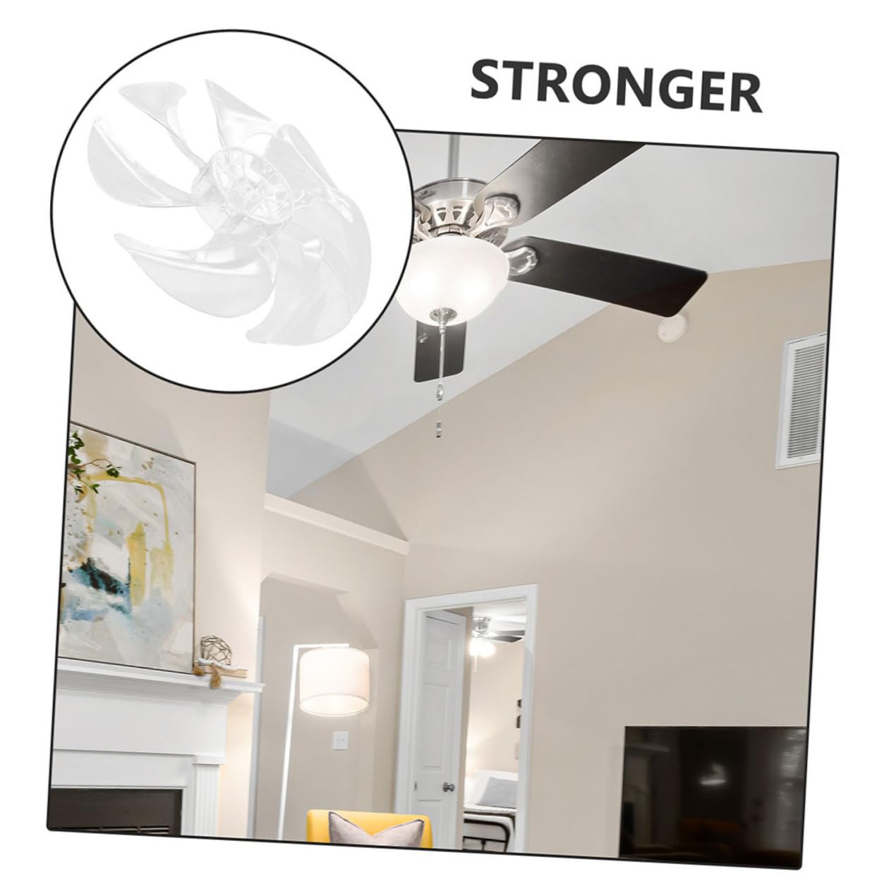 GLEAVI 2pcs Universal Plastic Fan Blades Heavy-Duty 12-inch Replacement Blades with Round Bore Summer Cooling Accessories for Floor Pedestal & Desk Fans