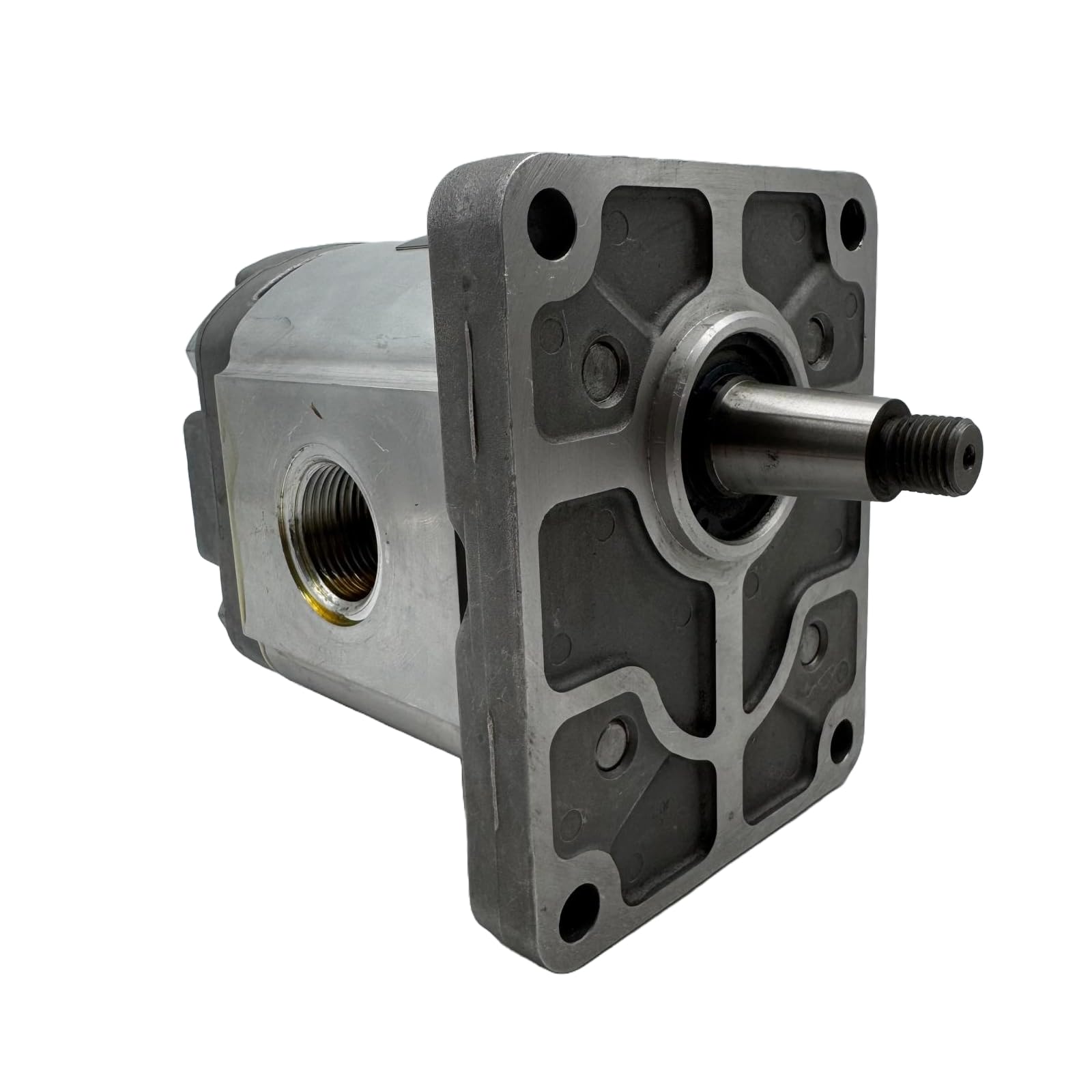 Bomba Hidráulica, Bomba de Engranajes, 48 L/min (32 cc/rev), 250bar, Eje Cónico 1:8, Puertos GAS, Brida Europea. Marca Hydrosila. Bomba para Tractor, Bomba para Grupo Hidráulico y/o Prensa Hidráulica