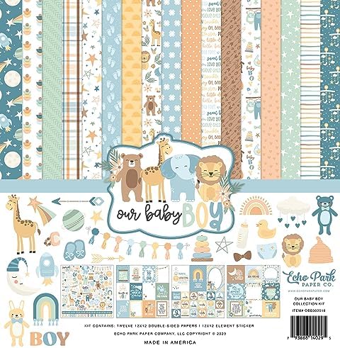 Echo Park Collection Kit 12"X12" - Our Baby Boy image 2