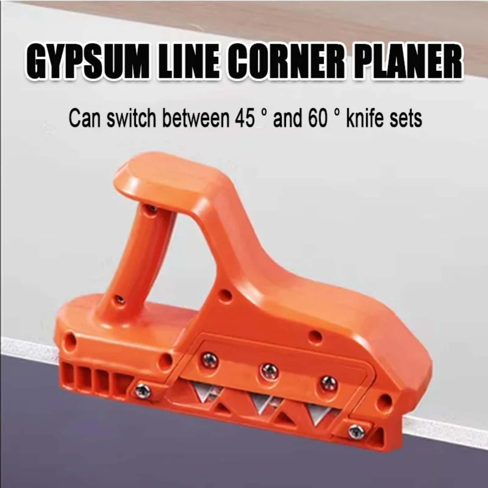 Gypsum Board Chamferer, Gypsum Board Hand Plane Drywall Edge Chamfer Woodworking Hand Tool, Plasterboard Edger Woodworking Edge Planer (45°+60°)