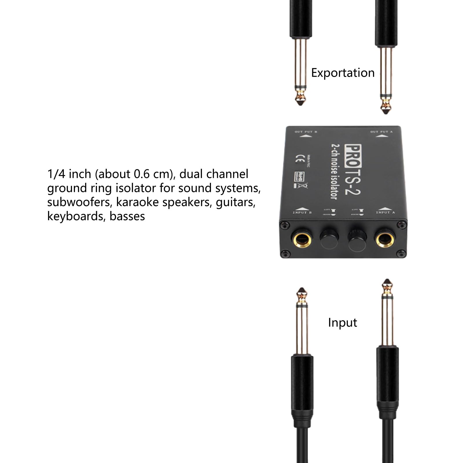 6.5mm Anelli di Terra Isolatore di Rumore Amplificatori Filtro Rumore Per Auto Audio Home Stereo Car Stereo Riduttori di Soppressore di Rumore
