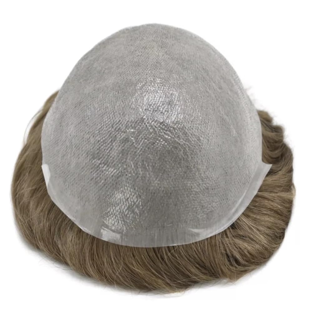 PU Pelle Toupée capelli umani Sistema di sostituzione 0,04mm Protesi per capelli Patch a pelle sottile