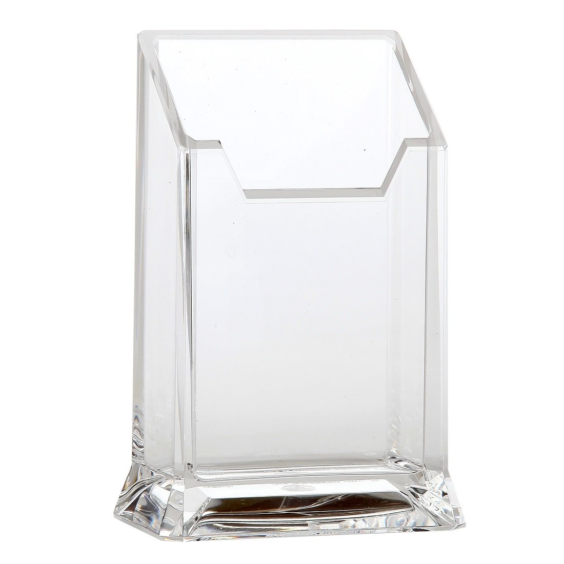 Home-X Acrylic Pen Holder – Multipurpose Clear Acrylic Makeup Brush Holder with Wide Opening and Stable Base for Eyeglasses, Pencils, Tools – Ideal