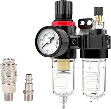 1pcs AFC2000 1/4 Air Compressor Oil Water Separator Filter Regulator Trap Airbrush Pressure Reducing ValveAFC-PC1402