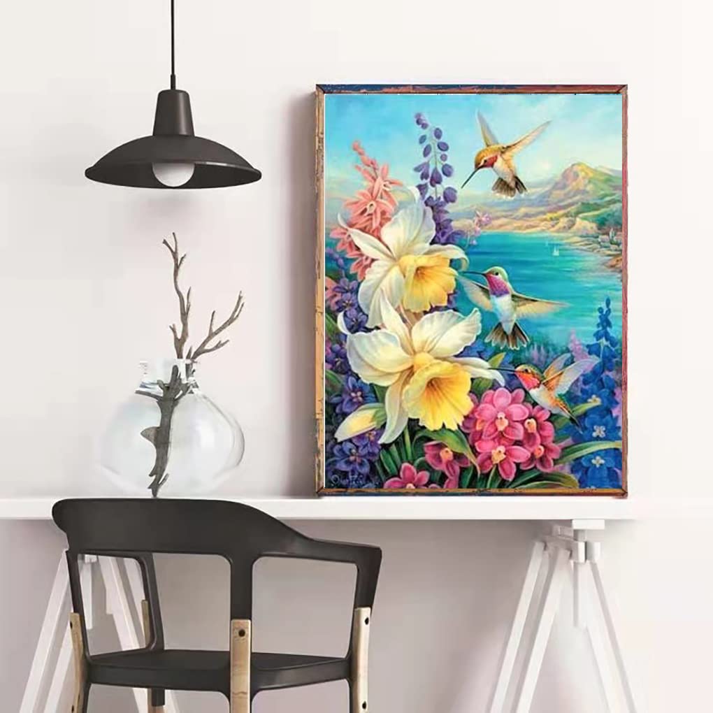 GADITIEK Kit Diamond Painting 5D Colibrì – Acchiappasole In Acrilico 19x19 Cm, Ornamento Da Appendere, Fai Da Te Per Adulti