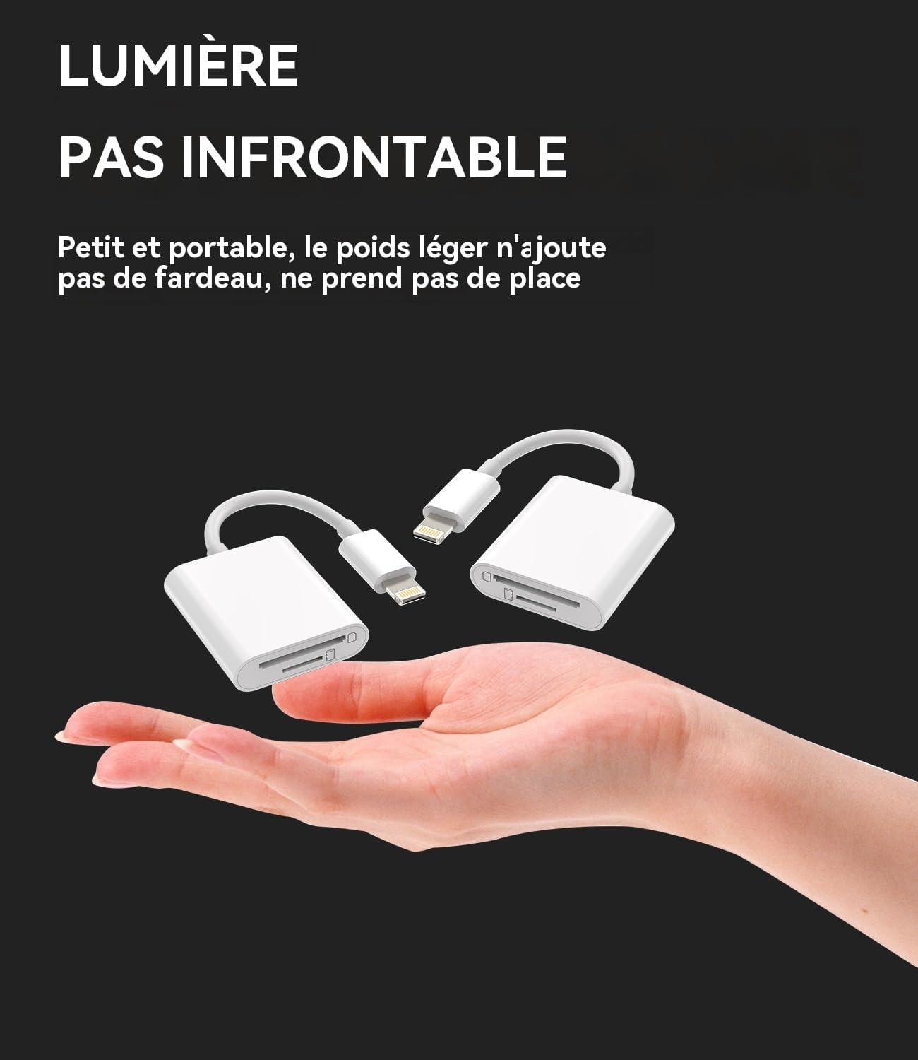 Lettore schede SD per lightning(2 pack)Micro SD memoria adattatore per iPhone 14 pro TF card reader trasferire dati foto macchina fotografica per Apple MFi Certified per iPad chiavetta memoria esterna