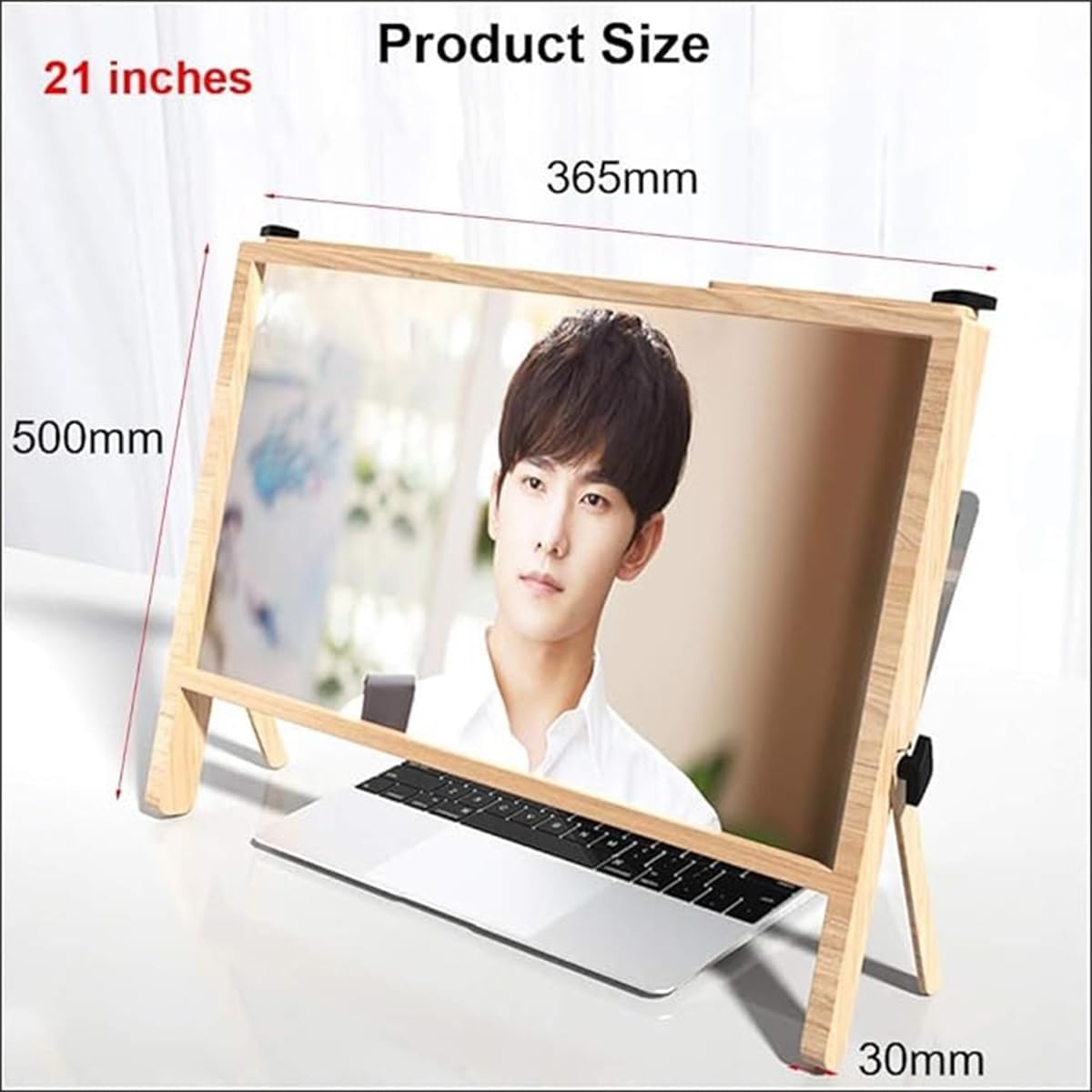 Screen Magnifier with HD Anti - Blue Light for Gaming Working & Binge Watching Adjuster Stable Stand Adjustable Angle Fresnel Optical Lenses Protect Your Eyes