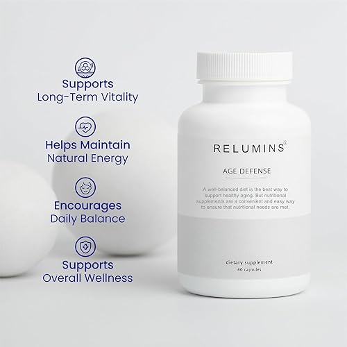 Miniatura 5 de Relumins Suplemento Age Defense NAD+ con NADH, CoQ10, glutatión, resveratrol, fisetina, curcumina y EGCG - Suplemento de apoyo antioxidante - 60